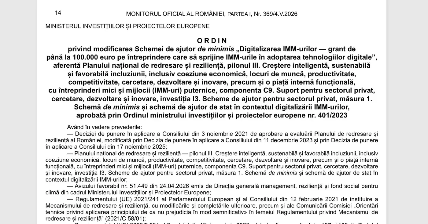 PNRR Grants for SME Digitalisation: How to Access up to 100,000 EUR by 2026