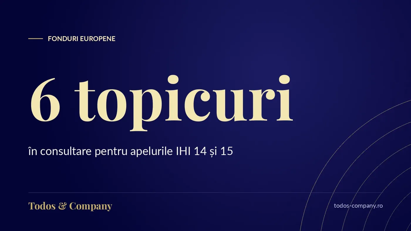 IHI (Orizont Europa): șase topicuri în consultare pentru apelurile 14 și 15, lansare în 2027